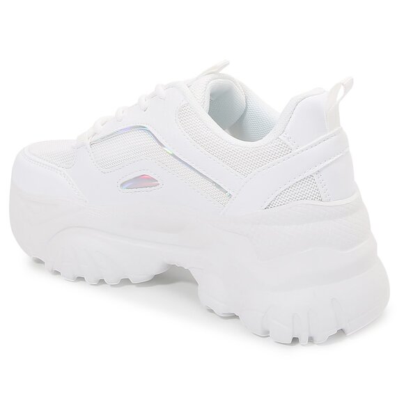 HANNA Cyber Pulse White Platform Sneakers - Picture 4 of 5